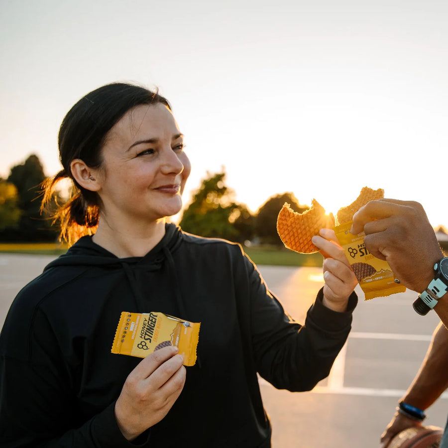 Atleta usando Honey Stinger