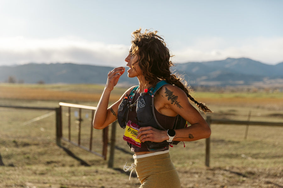 Atleta usando Honey Stinger